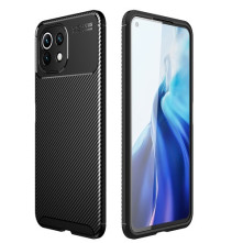 Xiaomi Mi 11 Lite karbon mintás tok - FEKETE