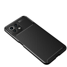 Xiaomi Mi 11 Lite karbon mintás tok - FEKETE