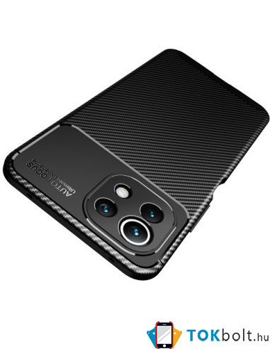 Xiaomi Mi 11 Lite karbon mintás tok - FEKETE