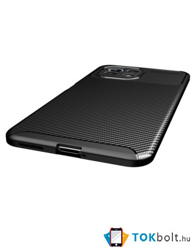 Xiaomi Mi 11 Lite karbon mintás tok - FEKETE