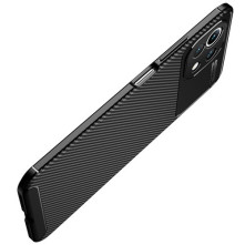 Xiaomi Mi 11 Lite karbon mintás tok - FEKETE