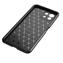 Xiaomi Mi 11 Lite karbon mintás tok - FEKETE