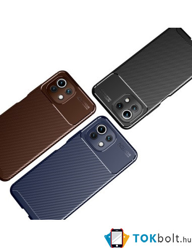 Xiaomi Mi 11 Lite karbon mintás tok - FEKETE