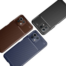 Xiaomi Mi 11 Lite karbon mintás tok - FEKETE
