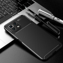 Xiaomi Mi 11 Lite karbon mintás tok - FEKETE