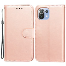 Oldalra nyíló tok Xiaomi Mi 11 Lite telefonhoz - RÓZSAARANY