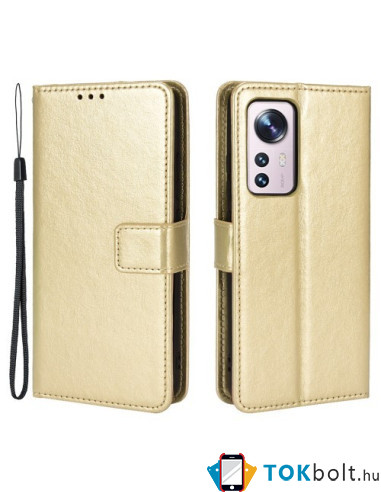 Oldalra nyíló tok Xiaomi 12 telefonhoz - ARANY
