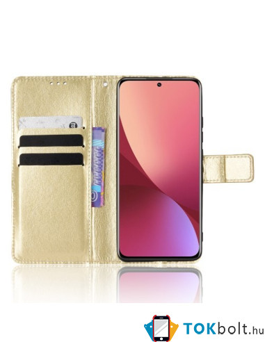 Oldalra nyíló tok Xiaomi 12 telefonhoz - ARANY