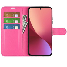 Oldalra nyíló tok Xiaomi 12 Pro telefonhoz - PINK