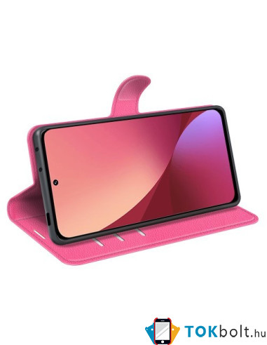 Oldalra nyíló tok Xiaomi 12 Pro telefonhoz - PINK