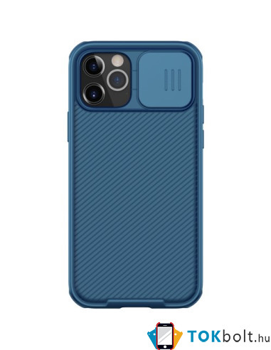 NILLKIN masszív tok kameravédővel iPhone 12 Pro/12 készülékhez - KÉK