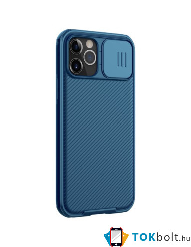 NILLKIN masszív tok kameravédővel iPhone 12 Pro/12 készülékhez - KÉK