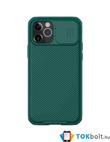 NILLKIN masszív tok kameravédővel iPhone 12 Pro/12 készülékhez - ZÖLD