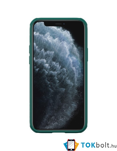 NILLKIN masszív tok kameravédővel iPhone 12 Pro/12 készülékhez - ZÖLD