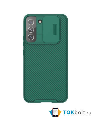 NILLKIN masszív tok kameravédővel Samsung Galaxy S22 5G készülékhez - ZÖLD