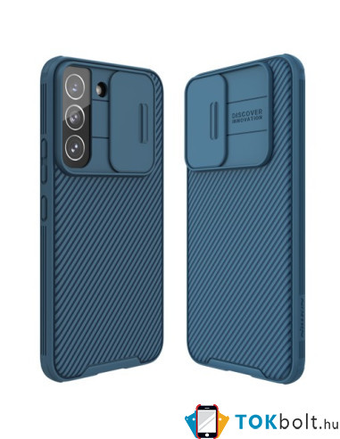 NILLKIN masszív tok kameravédővel Samsung Galaxy S22 5G készülékhez - KÉK