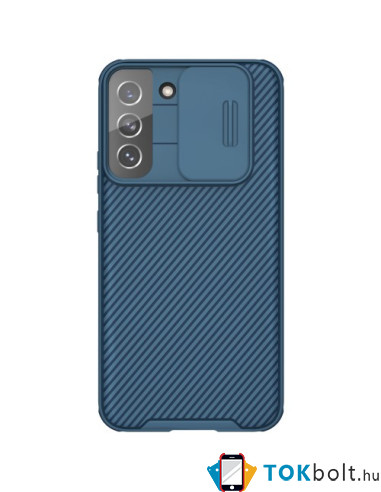 NILLKIN masszív tok kameravédővel Samsung Galaxy S22 Plus 5G készülékhez - KÉK