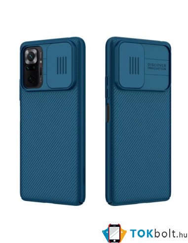 NILLKIN masszív tok kameravédővel Xiaomi Redmi Note 10 Pro / Note 10 Pro Max készülékhez - KÉK