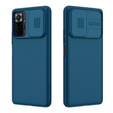 NILLKIN masszív tok kameravédővel Xiaomi Redmi Note 10 Pro / Note 10 Pro Max készülékhez - KÉK
