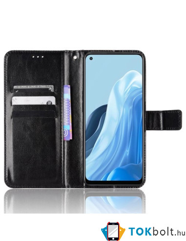 Oldalra nyíló telefontok Oppo Reno7 5G / Find X5 Lite telefonhoz - FEKETE