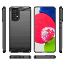 Samsung Galaxy A53 5G karbon mintás tok - FEKETE