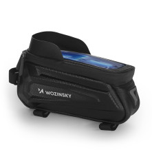 WOZINSKY kerékpár vázra rögzíthető táska - 24x10x8.2 cm - (WBB28BK) - FEKETE