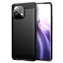 FORCELL CARBON Xiaomi Mi 11 Lite 5G / Mi 11 Lite LTE ( 4G ) / Mi 11 Lite NE telefontok - FEKETE