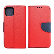 FANCY BOOK tok Xiaomi Redmi Note 9 telefonhoz - PIROS - KÉK