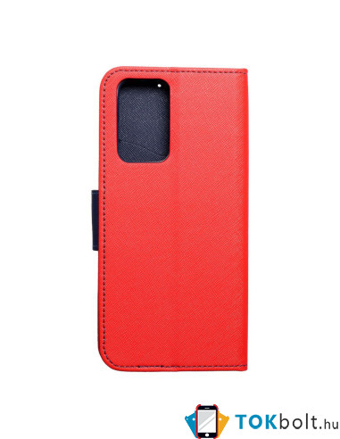 FANCY BOOK tok Xiaomi Redmi Note 9 telefonhoz - PIROS - KÉK