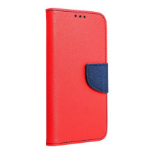 FANCY BOOK tok Xiaomi Redmi Note 9 telefonhoz - PIROS - KÉK
