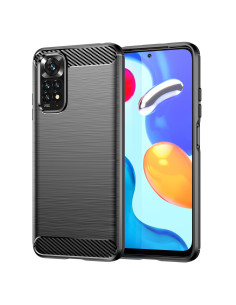 Xiaomi Redmi Note 11 4G karbon mintás tok - FEKETE