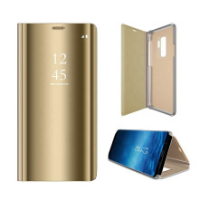 Flip telefontok átlátszó előlappal Samsung Galaxy S22 5G készülékhez - ARANY