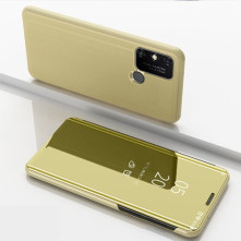 Flip telefontok átlátszó előlappal Samsung Galaxy S22 5G készülékhez - ARANY