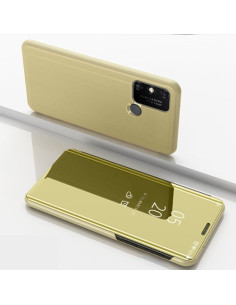Flip telefontok átlátszó előlappal Samsung Galaxy S22 5G készülékhez - ARANY