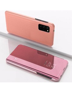Flip telefontok átlátszó előlappal Samsung Galaxy S22 5G készülékhez - RÓZSAARANY