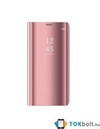 Flip telefontok átlátszó előlappal Samsung Galaxy S22 5G készülékhez - RÓZSAARANY