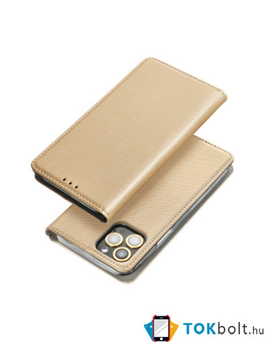 SMART oldalra nyíló tok Samsung Galaxy S22 Ultra 5G telefonhoz - ARANY
