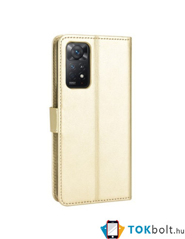 Oldalra nyíló tok Xiaomi Redmi Note 11 Pro telefonhoz - ARANY
