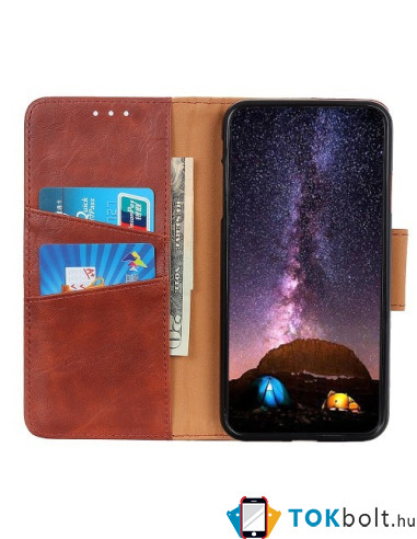 Oldalra nyíló tok Oppo Reno7 5G / Find X5 Lite telefonhoz - BARNA