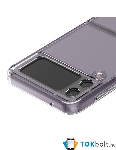 FORCELL CLEAR CASE rugalmas TPU tok Samsung Galaxy Z Flip3 5G készülékhez - ÁTTETSZŐ