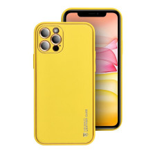 FORCELL bőr tapintású háttok Samsung Galaxy A13 4G készülékhez - SÁRGA