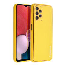 FORCELL bőr tapintású háttok Samsung Galaxy A13 4G készülékhez - SÁRGA