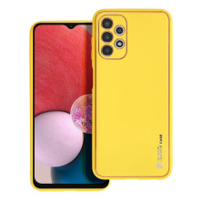 FORCELL bőr tapintású háttok Samsung Galaxy A13 4G készülékhez - SÁRGA