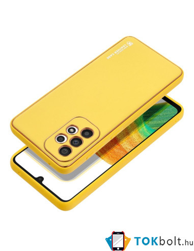 FORCELL bőr tapintású háttok Samsung Galaxy A33 5G készülékhez - SÁRGA