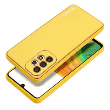 FORCELL bőr tapintású háttok Samsung Galaxy A33 5G készülékhez - SÁRGA