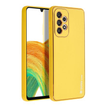 FORCELL bőr tapintású háttok Samsung Galaxy A33 5G készülékhez - SÁRGA