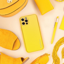 FORCELL bőr tapintású háttok Samsung Galaxy A33 5G készülékhez - SÁRGA