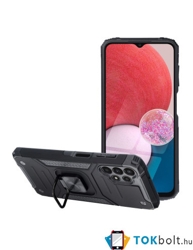 NITRO gyűrűs masszív tok Samsung Galaxy A13 4G készülékhez - FEKETE