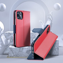 FANCY BOOK oldalra nyíló tok Oppo Reno7 5G / Find X5 Lite telefonhoz - PIROS-KÉK