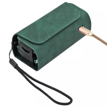 IQOS 3.0/ 3.0 Duo/ 3.0 Multi/ 2.4/ 2.4 Plus elektromos cigaretta tartó tok - 12 x 6.5 x 4.5 cm - ZÖLD
